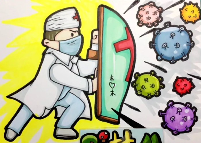 抗击疫情的绘画简单又漂亮（抗击疫情的画 绘画）