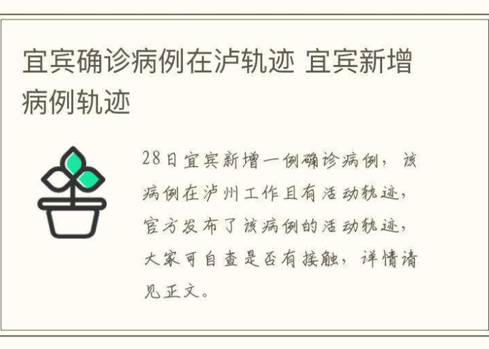 四川宜宾疫情轨迹查询（四川宜宾确诊病例活动轨迹）