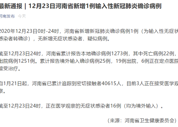 12月23日疫情情况（12月23号全国疫情报告）