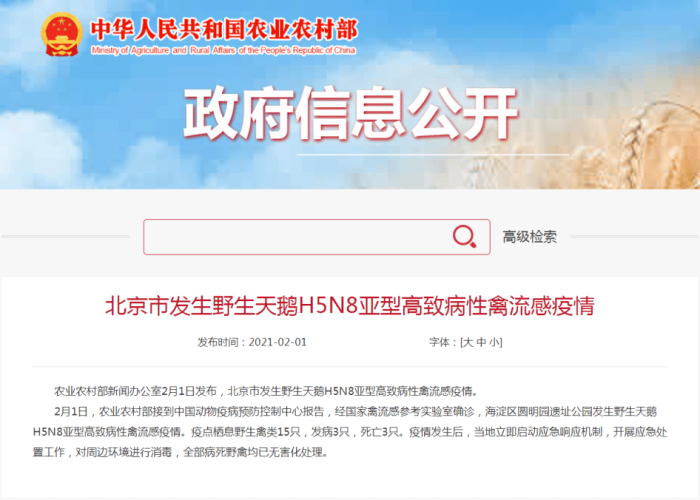 禽流感疫情最新官方消息（禽流感疫情最新官方消息今天）