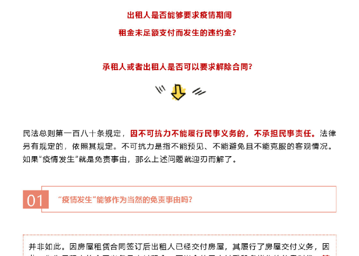 关于疫情期间减免租金的政策（疫情减免租金的法律依据）