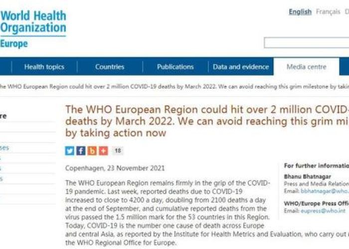 世界卫生组织疫情死亡率排名（世界疫情死亡表）