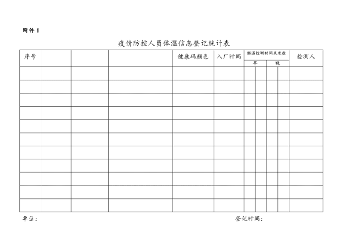 疫情防控登记表格怎么做（疫情防控登记表格式）
