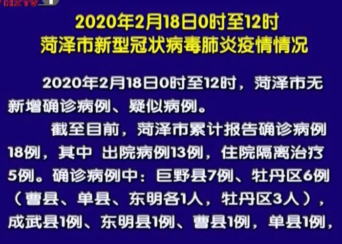 菏泽疫情最新通报（菏泽疫情最新进展）