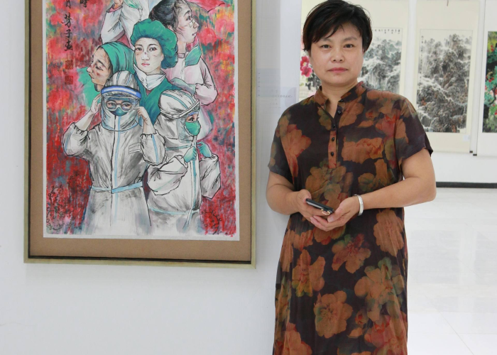 抗击疫情感人画面绘画（抗击疫情感人画面绘画图片）