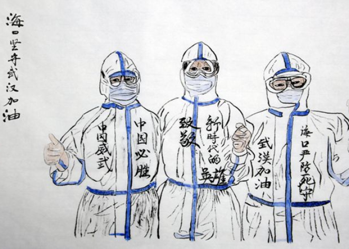 抗击疫情感人瞬间绘画（抗击疫情感动瞬间绘画）