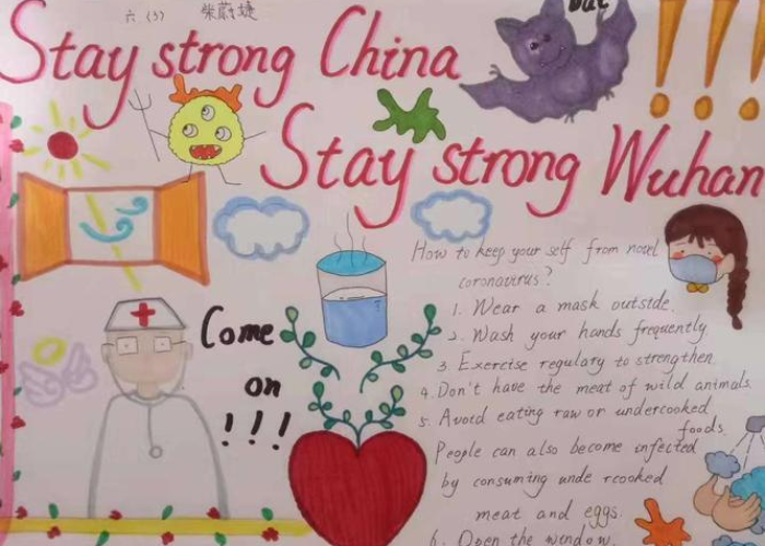 疫情防控英语宣传海报（疫情防控英语手抄报图片）