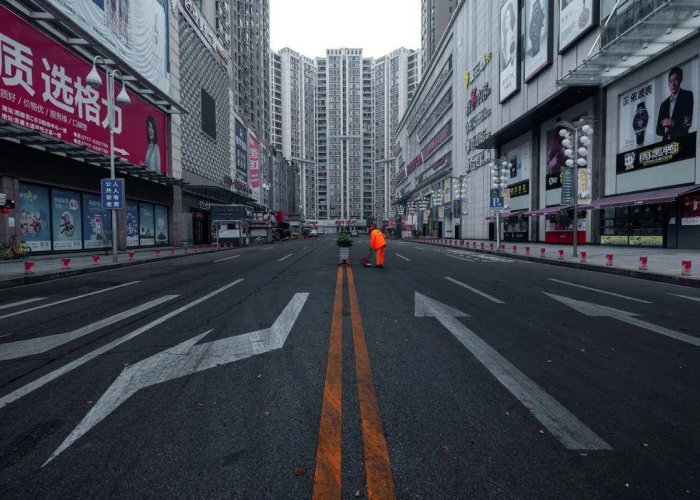 疫情下的城市航拍（疫情中的城市街景）
