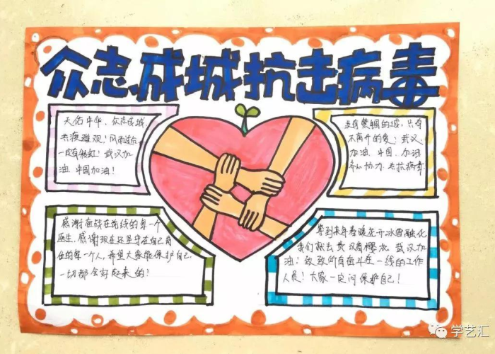 新冠疫情手抄报模板英文版（新冠肺炎疫情英语手抄报内容）
