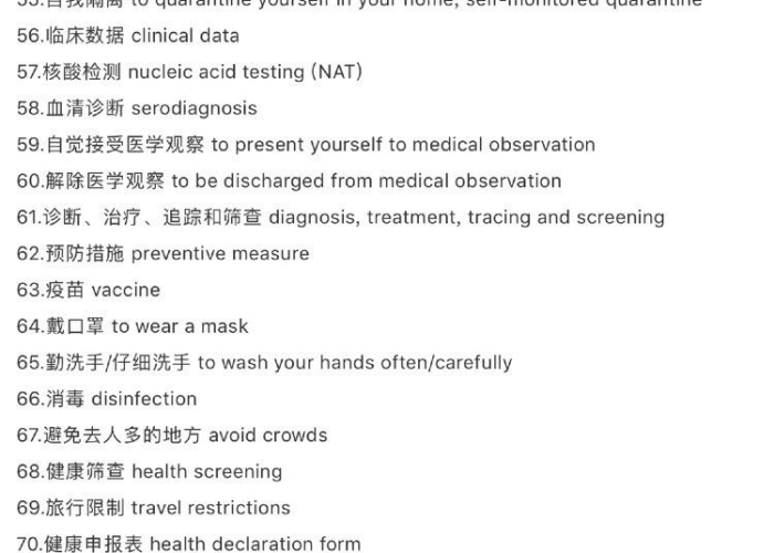 翻译疫情（英语翻译疫情）