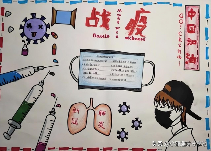 疫情手抄报简单又好画字又少（疫情手抄报简单 大字）