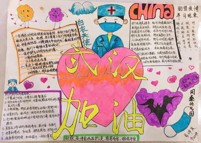 抗击疫情图片手抄报（抗击疫情的图画手抄报）
