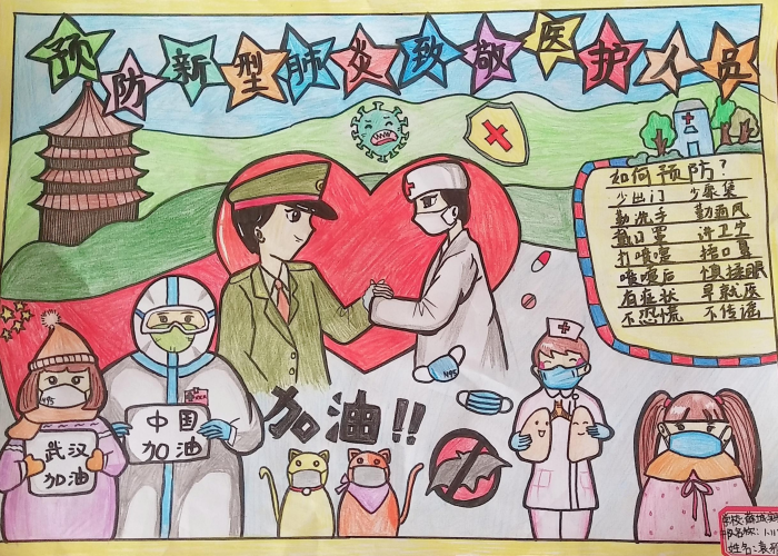 抗击疫情图片手抄报（抗击疫情的图画手抄报）