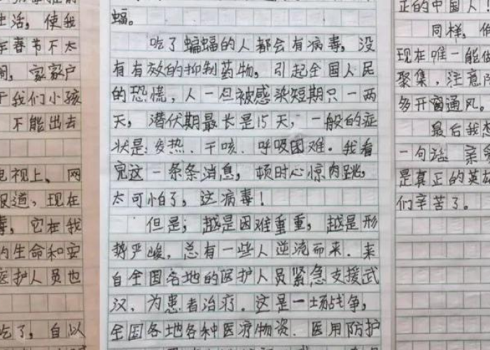 疫情那一刻真的令我很感动作文（疫情期间那一刻我感动了的作文400字四年级）