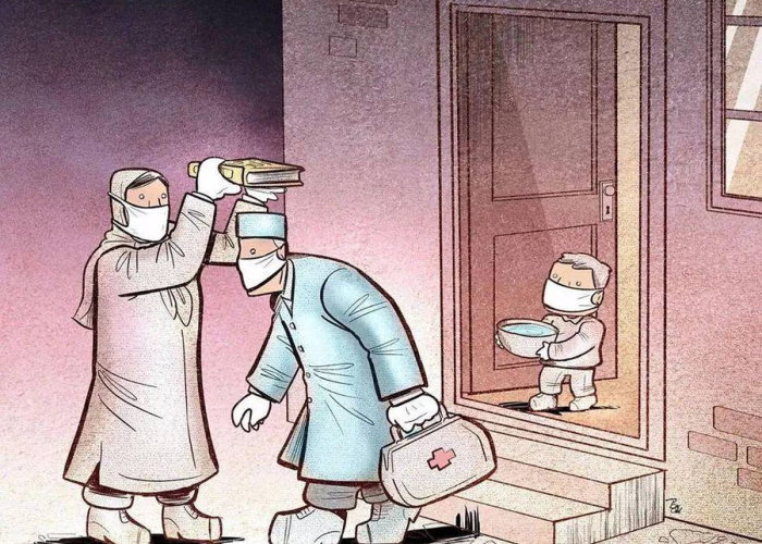 疫情期间那些令人感动的瞬间图片（疫情期间感动的瞬间图画）